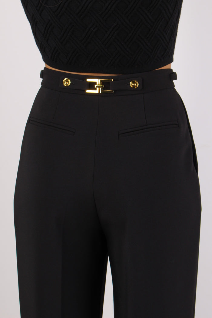 Pantalone Palazzo Riprese Nero-8