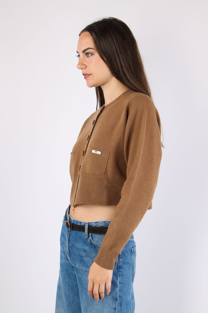 Cardigan Bottoni Daino-3