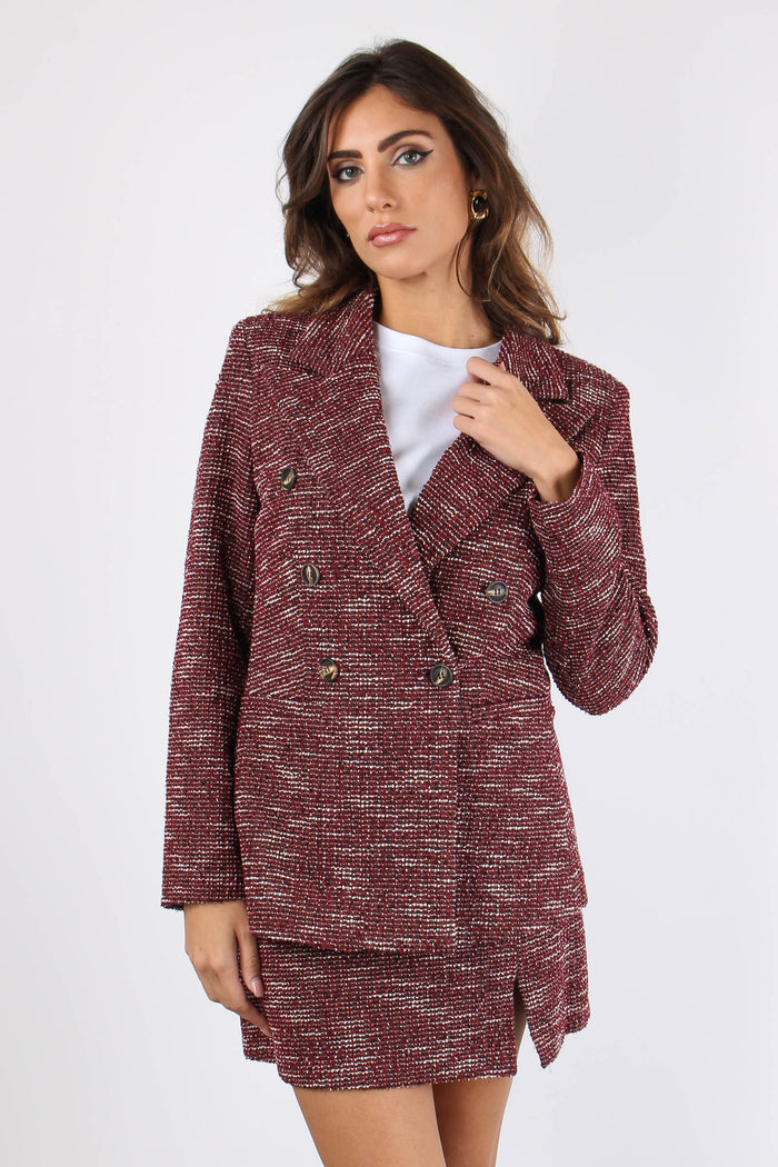 Giacca Doppiopetto Boucle Pail Bordeuax-6