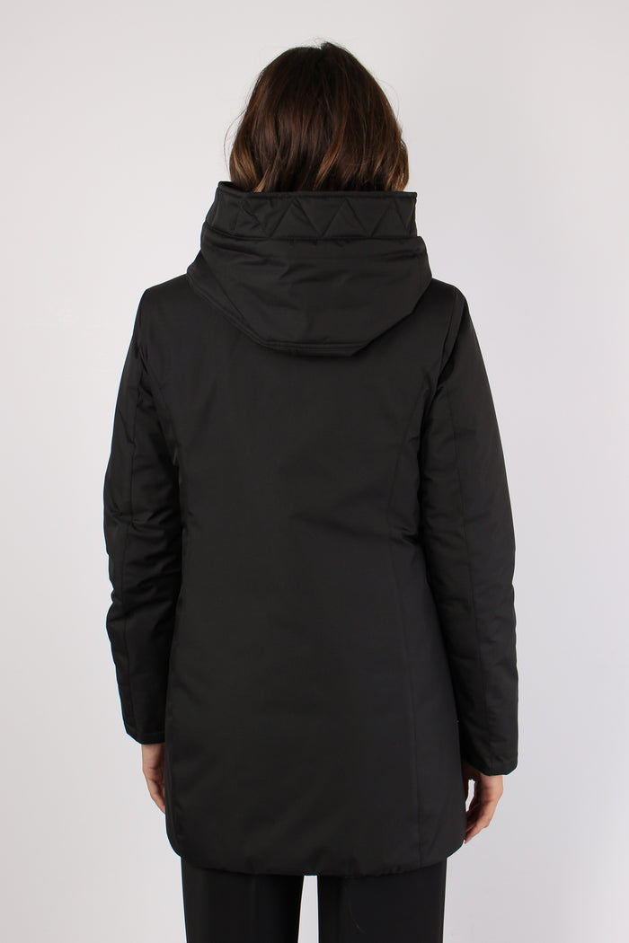 Cappotto Toggle Nylon Nero-4