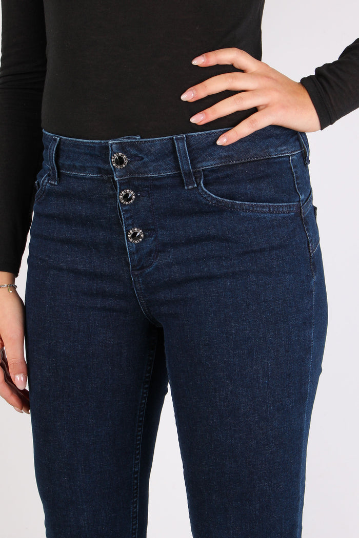 Denim Monroe Bottoni Vista Denim Scuro-7