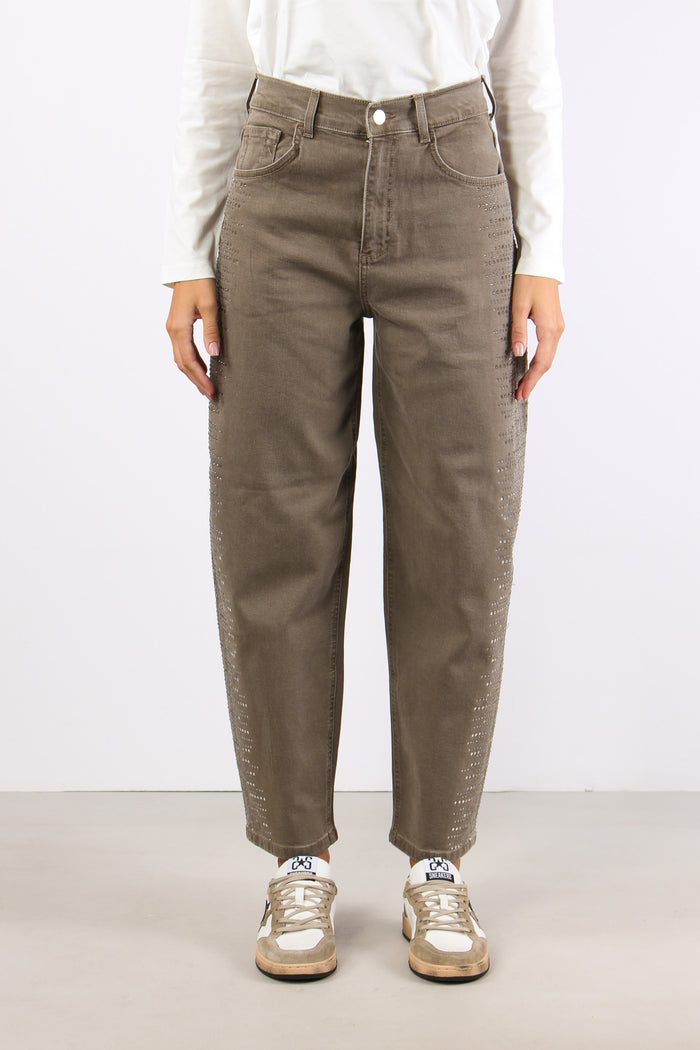 Denim Balloon Strass Laterali Zenzero-2