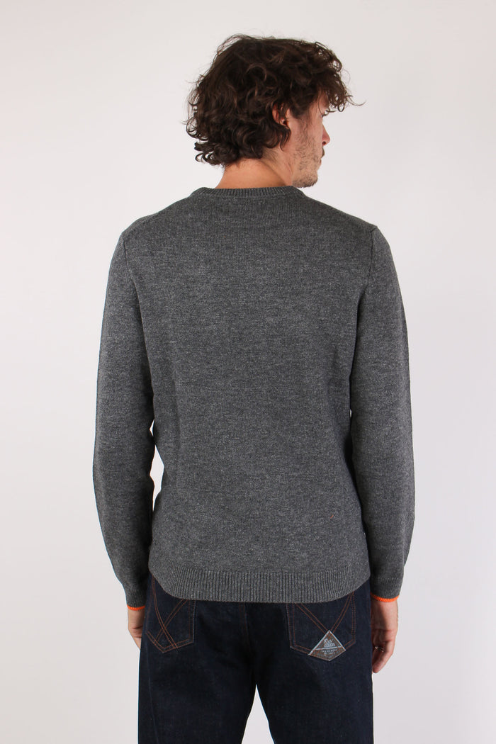 Maglia Lana Logo Grigio-4