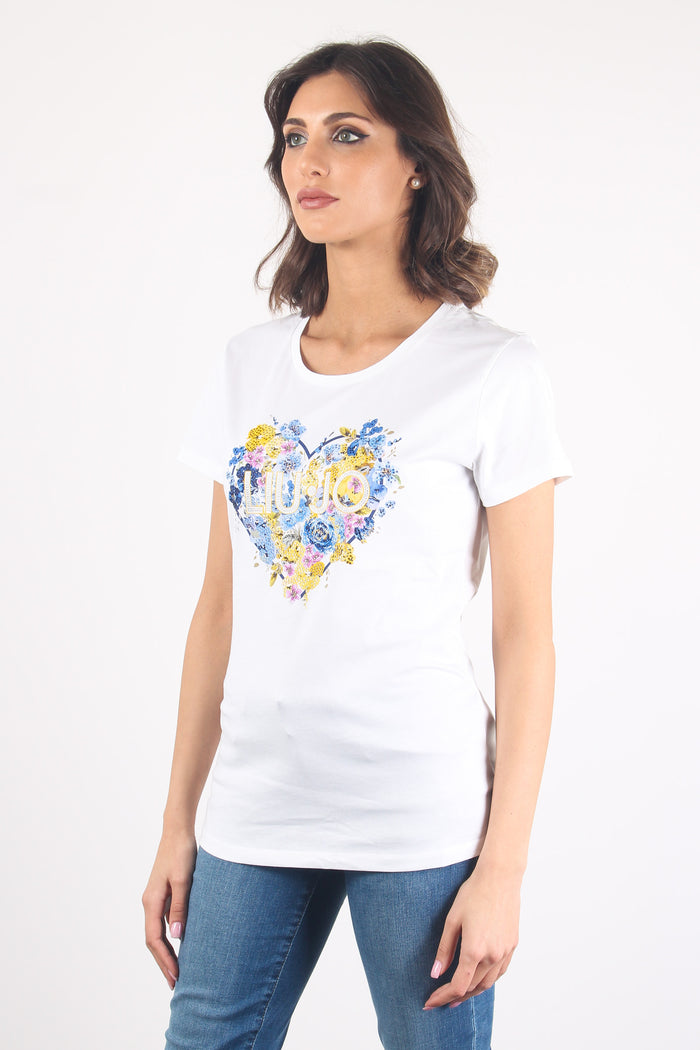 T-shirt Logo Cuore Bco/spring-6