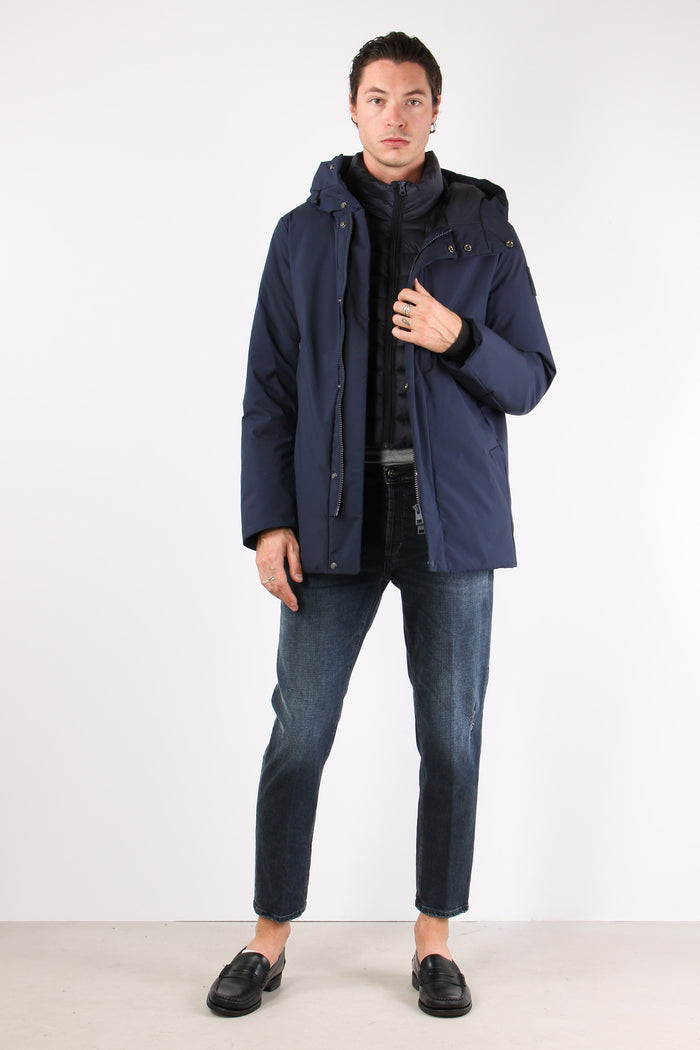 Giubbotto Nylon Liscio Midnight Blue