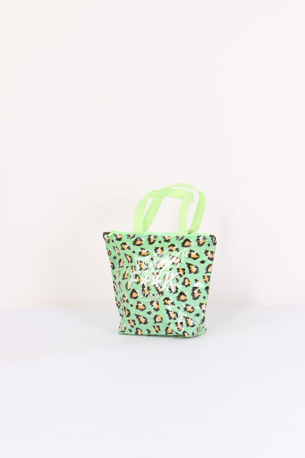 Mini Shopping Pvc Animalier Verde-2