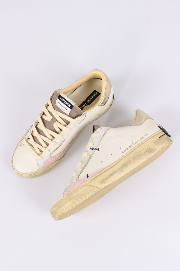 Sneakers Distressed You Are The Sun Bianco-2