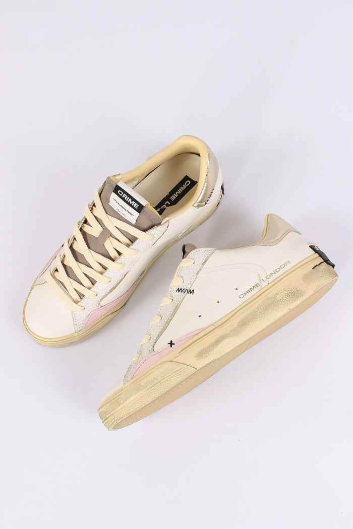 Sneakers Distressed You Are The Sun Bianco-2