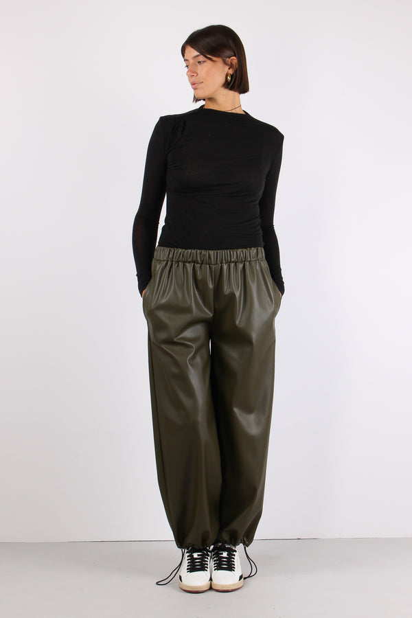 Jogger Ecopelle Verde Bosco