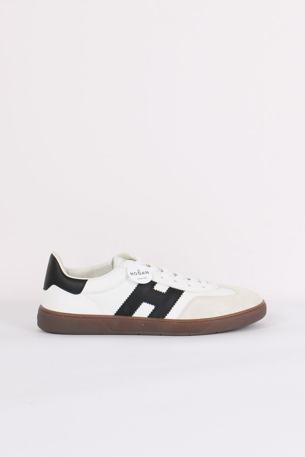 Sneaker Inserto Camoscio Bianco/nero