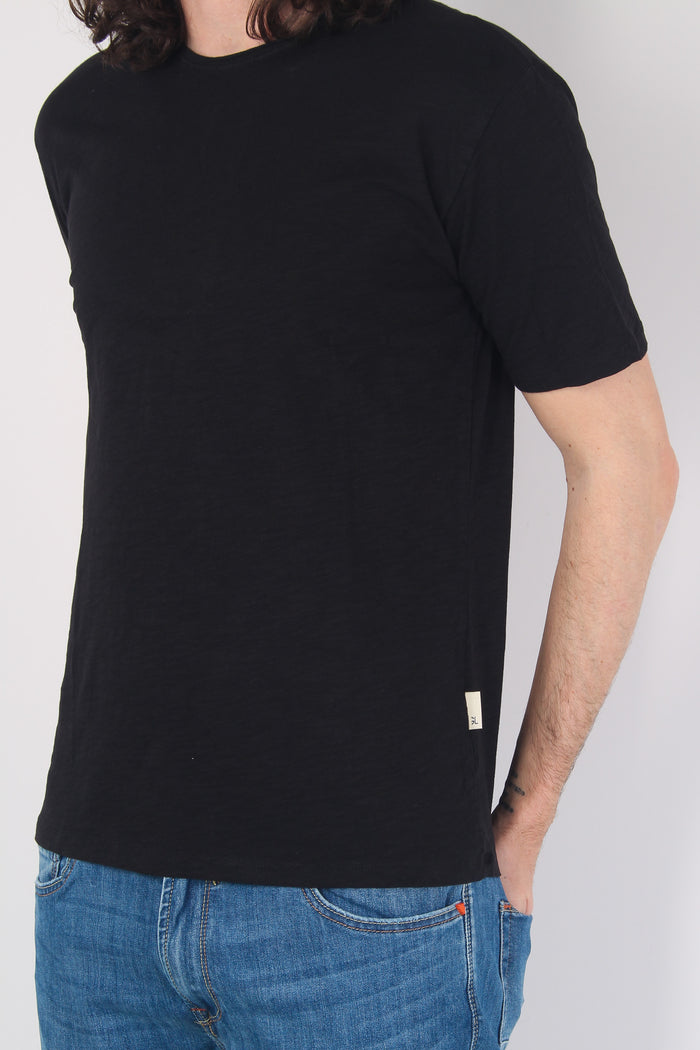 T-shirt Cotone Fiammato Black-7