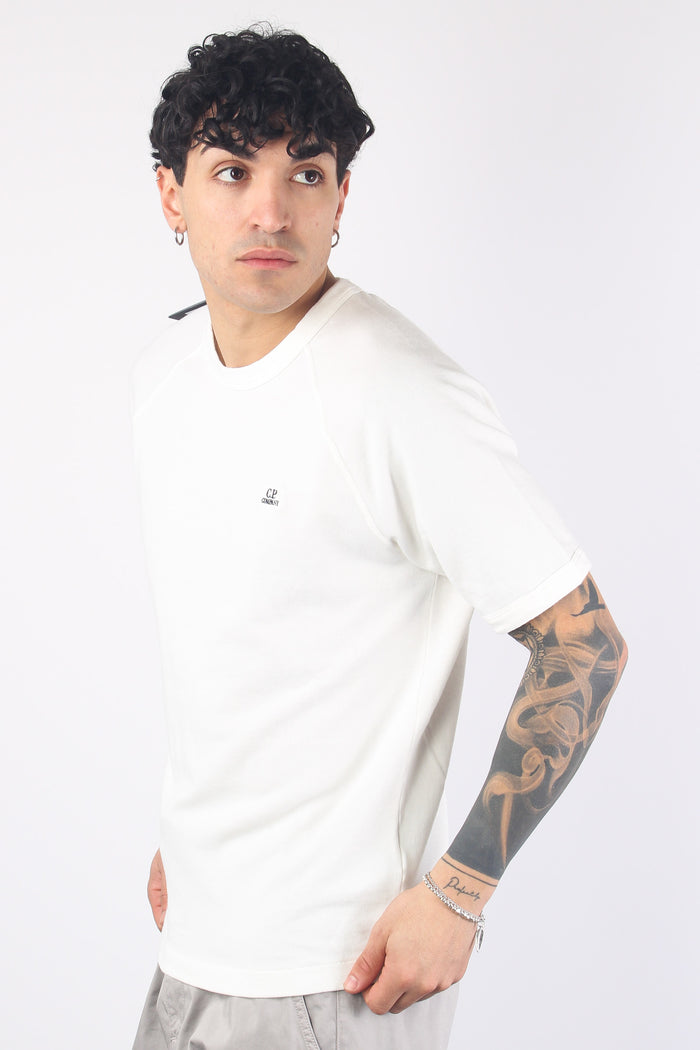 T-shirt Spugna Logo Gauze White-5