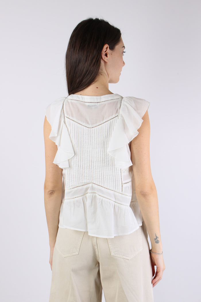 Blusa Ricamo Balze Panna-4