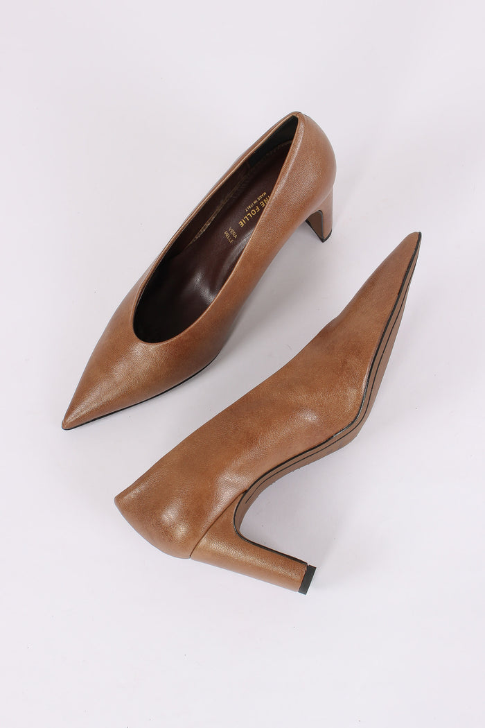 Decollete Tacco Banana Taupe-2