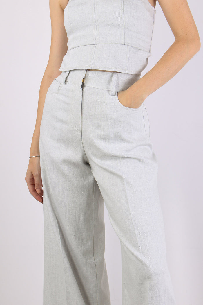 Pantalone Palazzo Coulisse Pearl-7