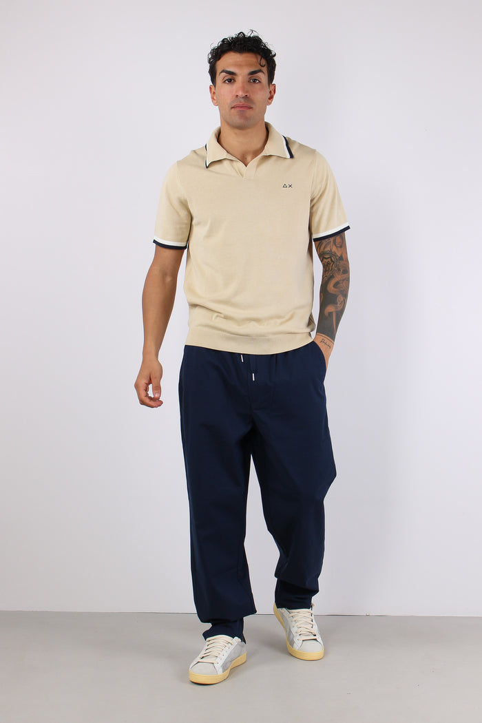 Polo Derby Filo Riga Contrasto Beige-2