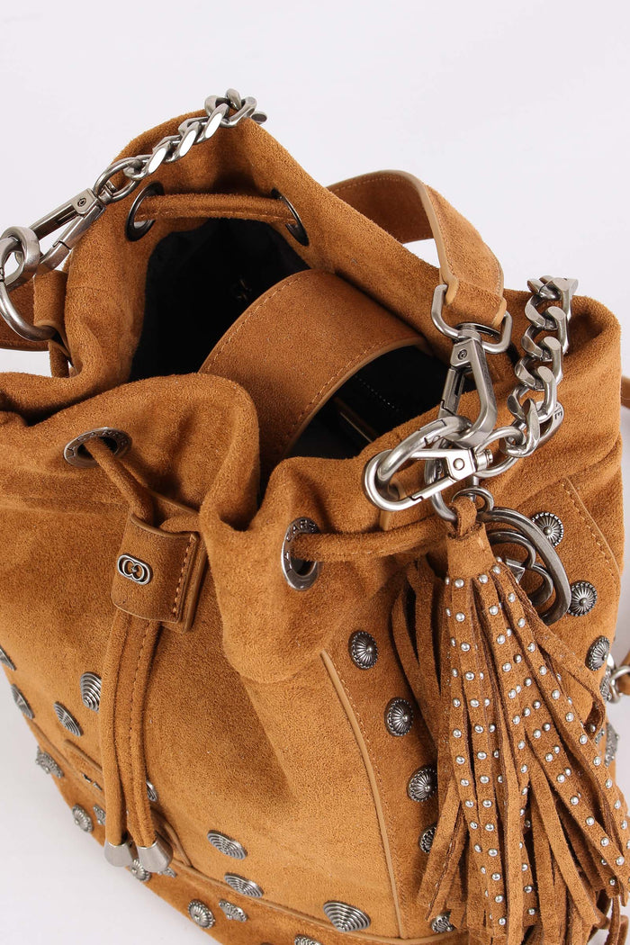 Secchiello Suede Frange Cotto-5