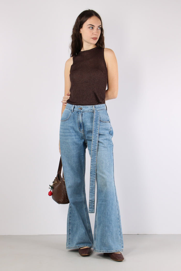 Denim Cintura Scesa Denim