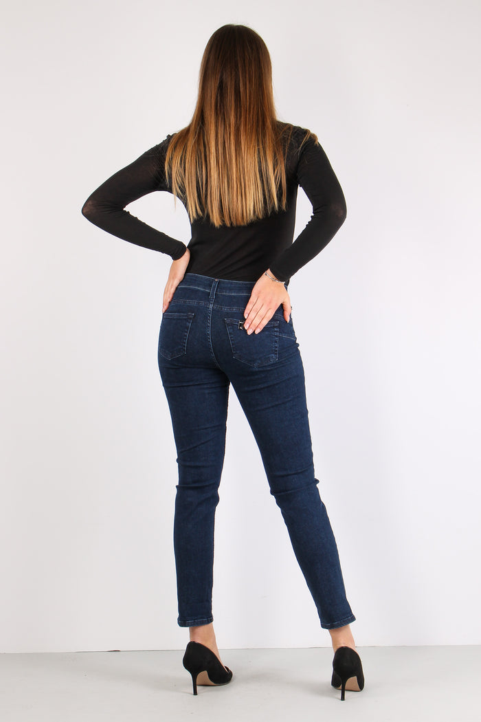 Denim Monroe Bottoni Vista Denim Scuro-5