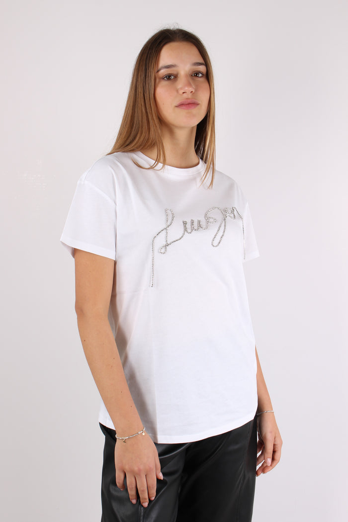 T-shirt Scritta Catena Bianco/chains-10