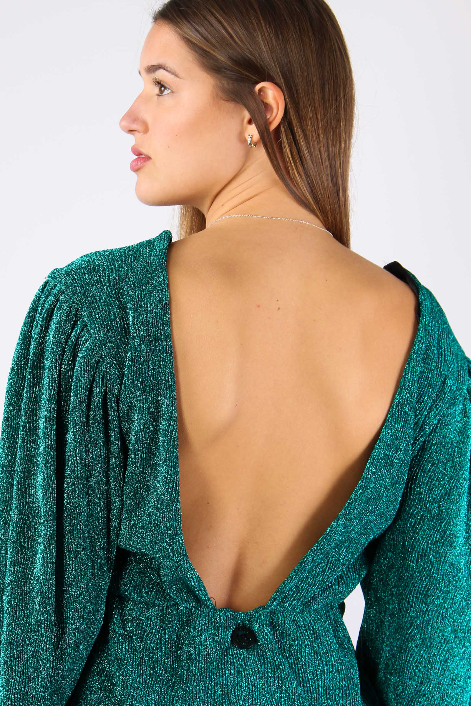 Abito Lurex Manica Ampia Ottanio » Fabbri Boutiques