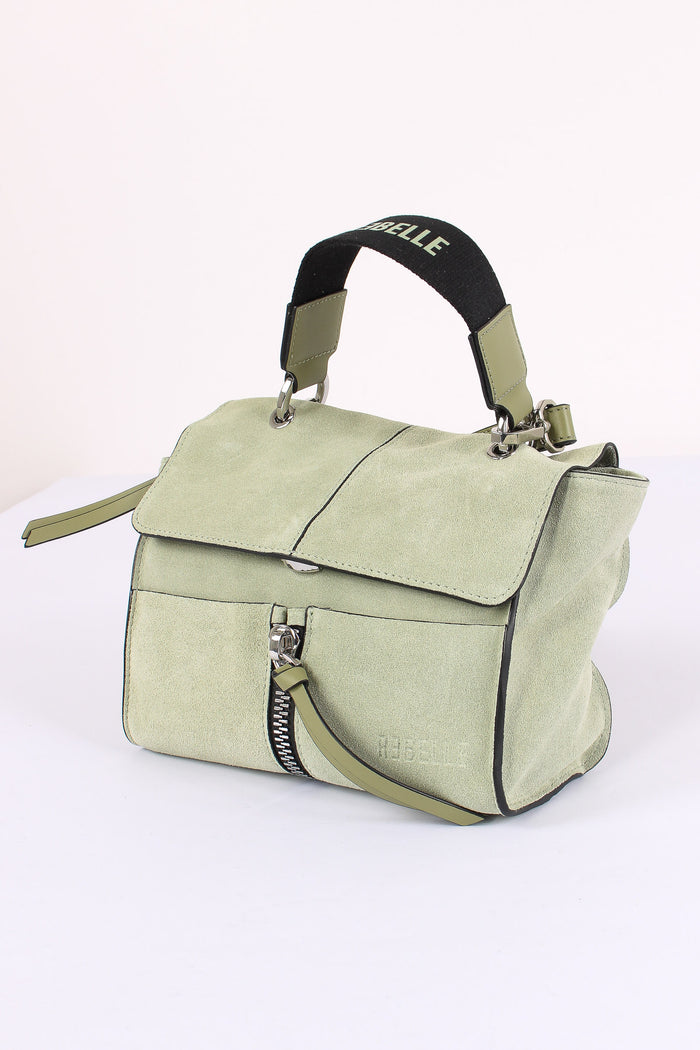 Chloe Mini Cartella Camoscio Zip Vert-6