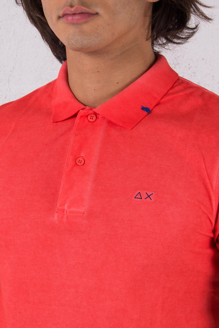 Polo Manica Corta Special Dyed Rosso-6