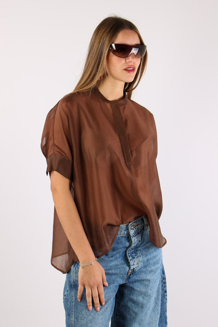 Casacca M/m Over Mussola Cioccolato-7