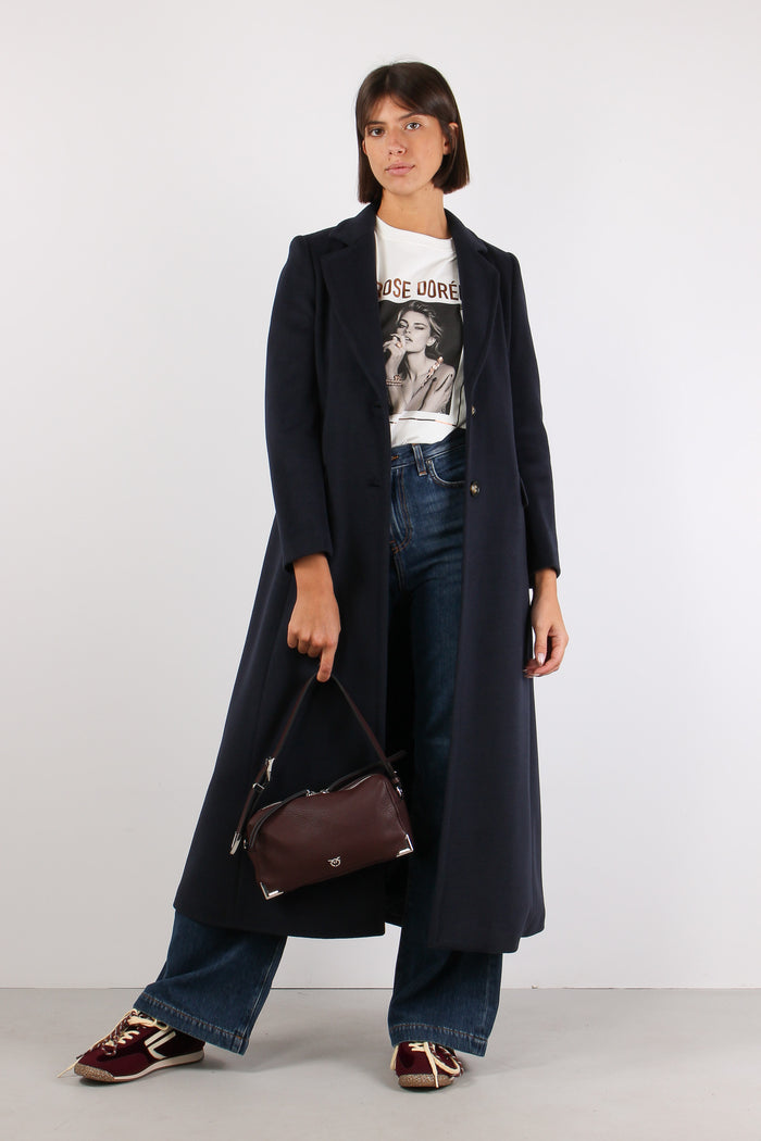 Cappotto Lungo Monopetto Blu-6