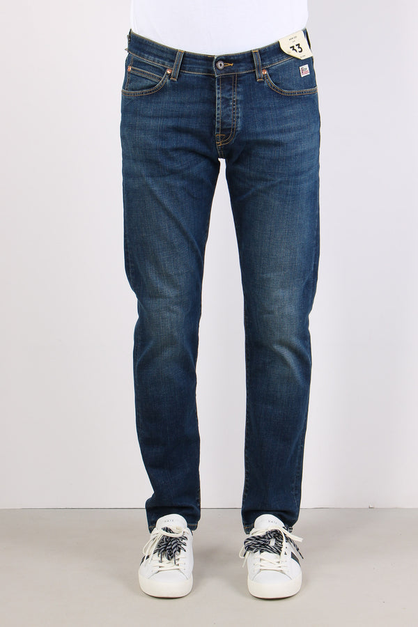 Denim Gamba Dritta Denim Scuro-2
