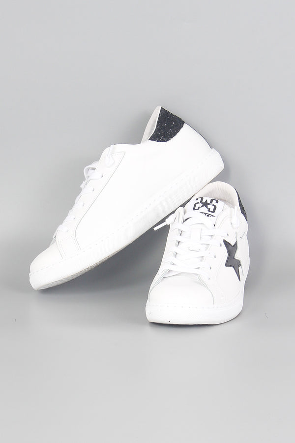 Sneaker One Star Glitter Bianco/nero-2