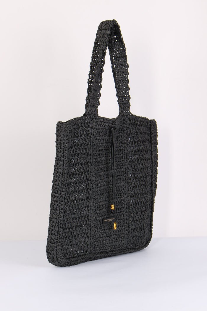 Nefeli Shopping Verticale Pagl Nero-5