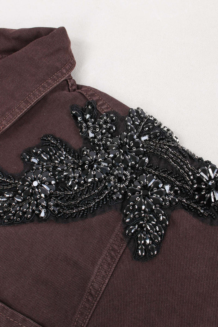 Camicia Denim Applicazioni Mole-6