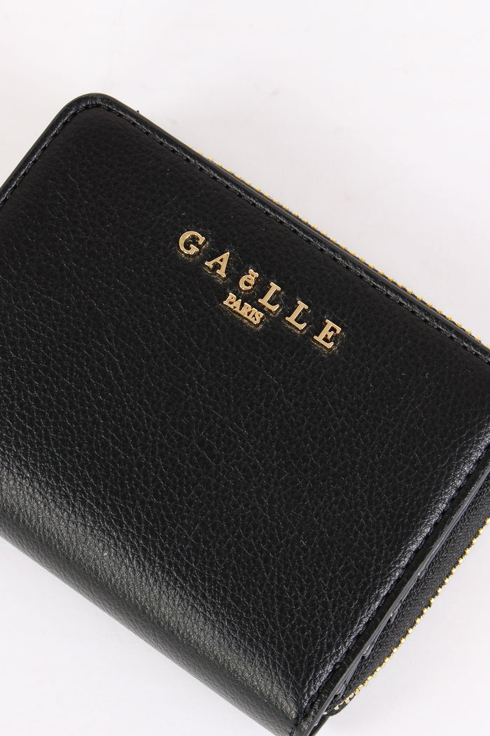 Mini Zip Around Bottolato Nero-5