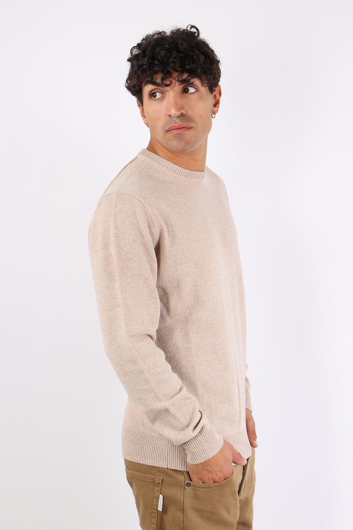 Girocollo Lambswool Beige-5