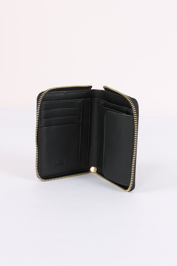 Zip Around Mini Logo Nero-4