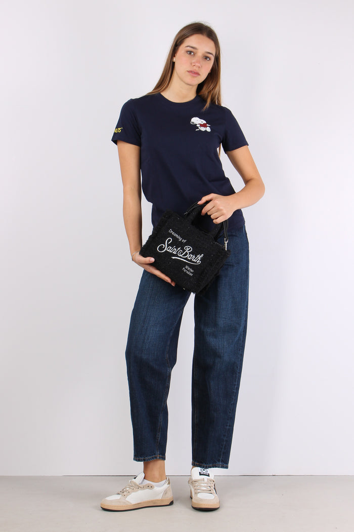 T-shirt Stampa Laterale Navy Blue