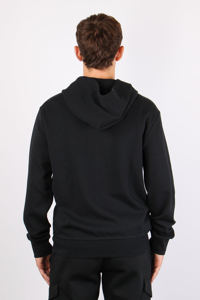 Felpa Zip Cappuccio Logo Polo Black-3