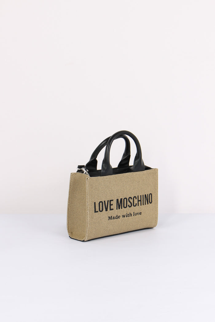 Borsa 2 Manici Logo Canvas Oro-6