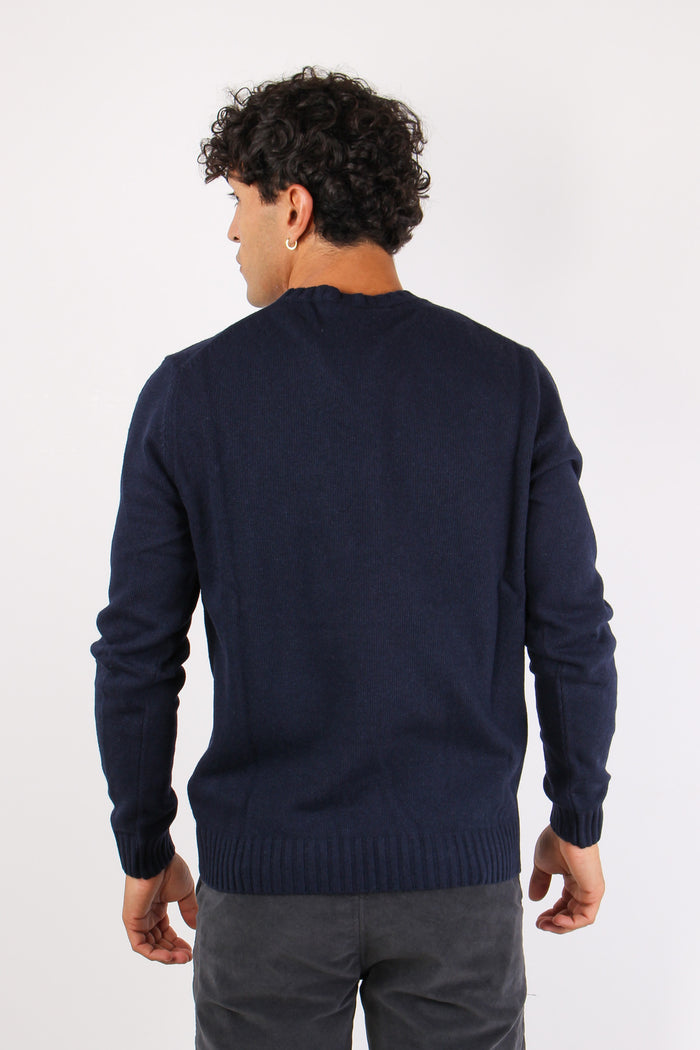 Pullover Basico Logo Navy-5