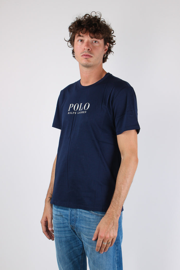 T-shirtunderwear Maxi Scritta Cruise Navy-4