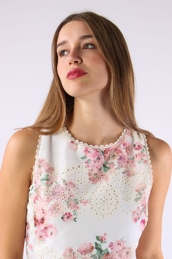 Top Sangallo Fantasia Fiori Bianco/rosa-10