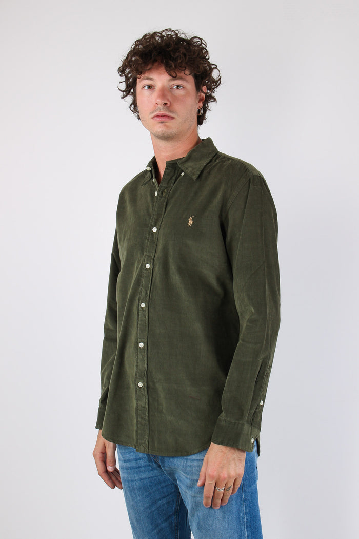 Camicia Velluto Campany Olive-3