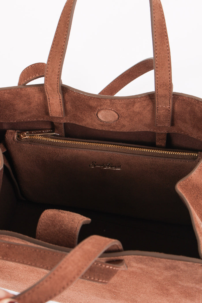 Borsa A Tracolla Midi Suede Brown-4