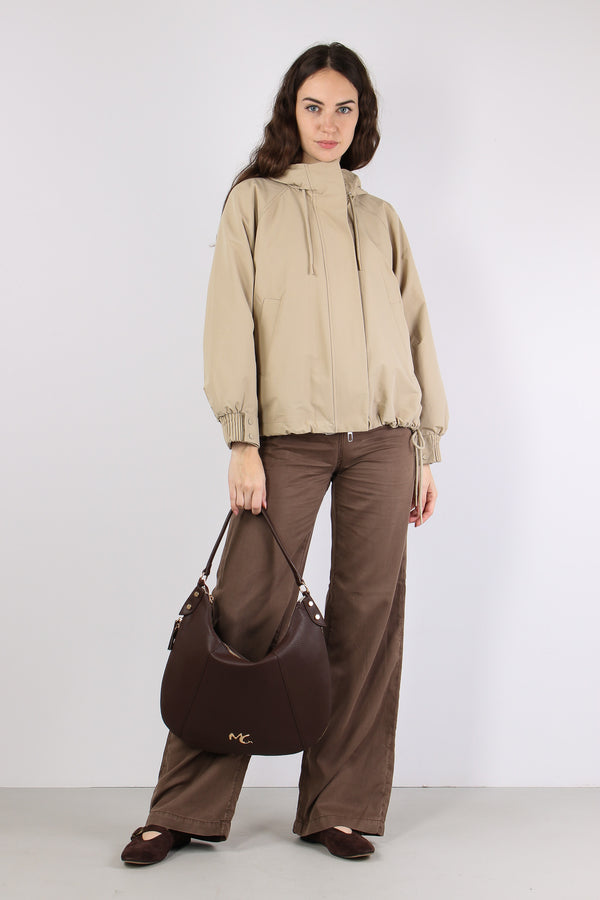 Giubbotto Cappuccio Svasato Avena