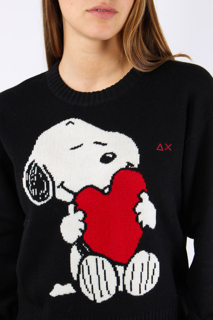 Maglia Ricamo Grande Nero-8