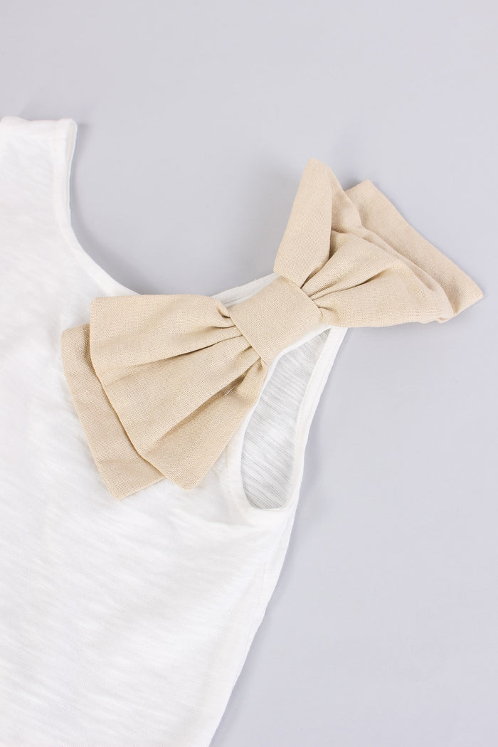 Canotta Fiocco Spalla Latte/beige-3