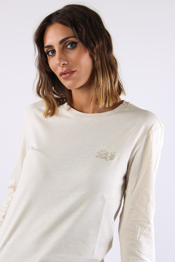 T-shirt M/l Mini Logo Alabastro-7