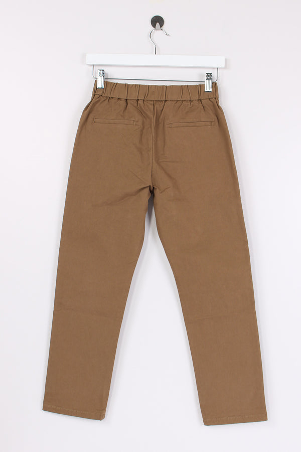 Pantalone Cotone Coulisse Fango-2