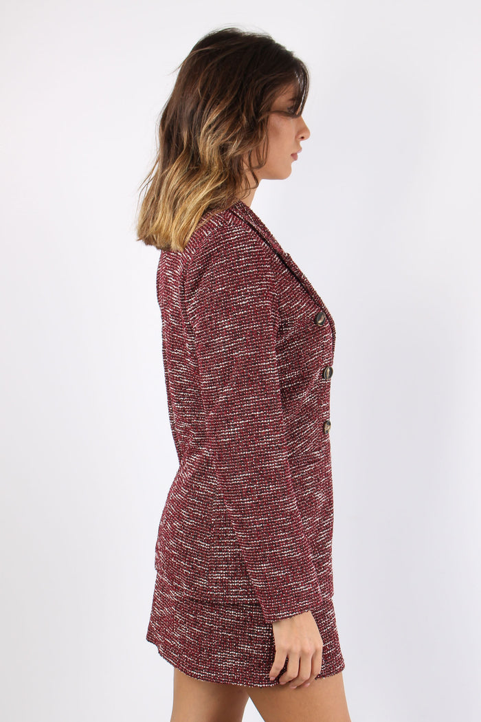 Giacca Doppiopetto Boucle Pail Bordeuax-5